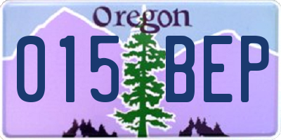 OR license plate 015BEP