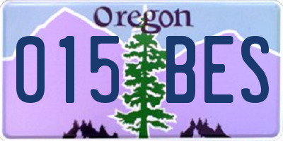 OR license plate 015BES