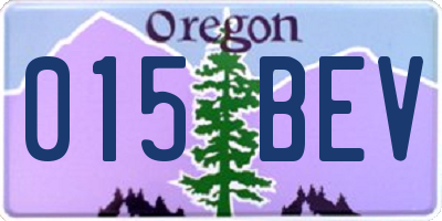 OR license plate 015BEV