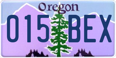 OR license plate 015BEX