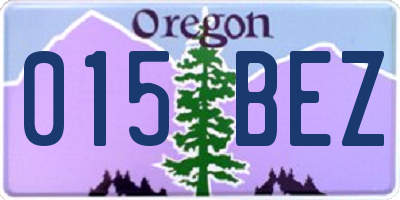 OR license plate 015BEZ