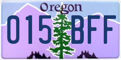 OR license plate 015BFF