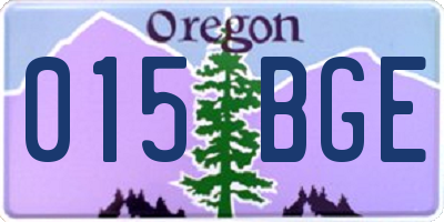 OR license plate 015BGE