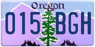 OR license plate 015BGH