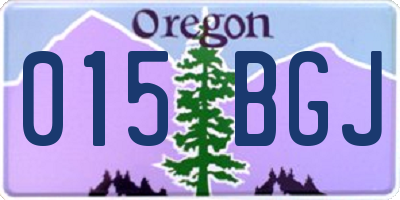 OR license plate 015BGJ