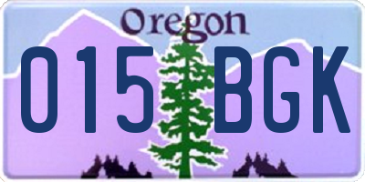 OR license plate 015BGK