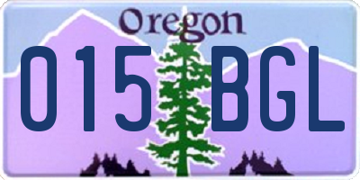 OR license plate 015BGL