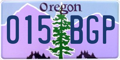 OR license plate 015BGP