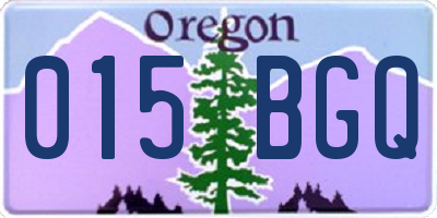 OR license plate 015BGQ