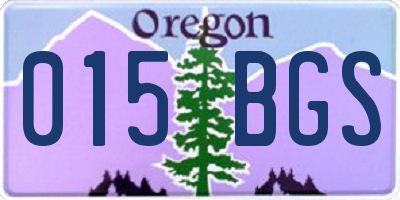 OR license plate 015BGS