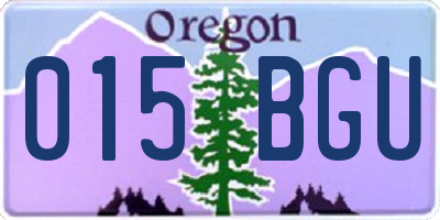 OR license plate 015BGU