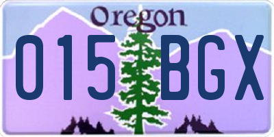 OR license plate 015BGX