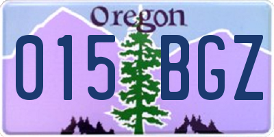 OR license plate 015BGZ