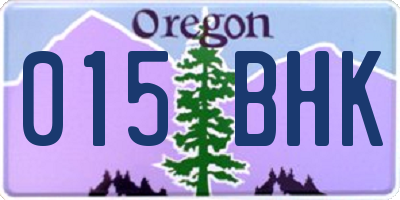 OR license plate 015BHK