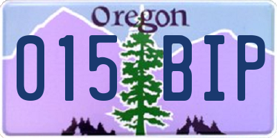 OR license plate 015BIP