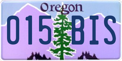 OR license plate 015BIS