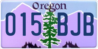 OR license plate 015BJB
