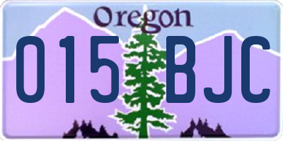 OR license plate 015BJC