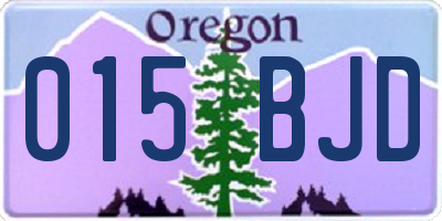 OR license plate 015BJD