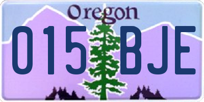 OR license plate 015BJE