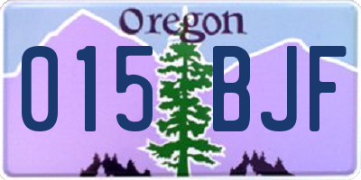 OR license plate 015BJF