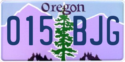 OR license plate 015BJG