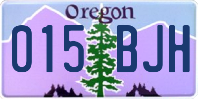 OR license plate 015BJH