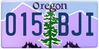 OR license plate 015BJI
