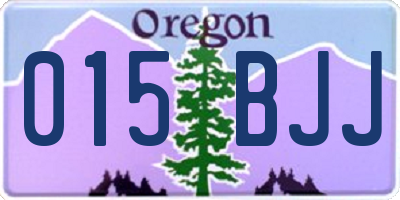 OR license plate 015BJJ