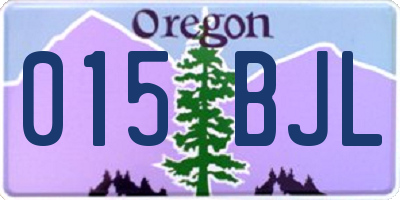 OR license plate 015BJL