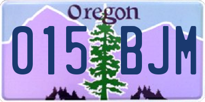 OR license plate 015BJM