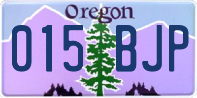 OR license plate 015BJP