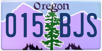 OR license plate 015BJS