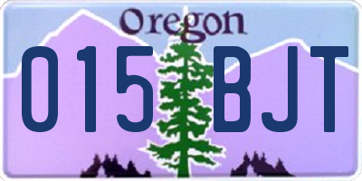 OR license plate 015BJT