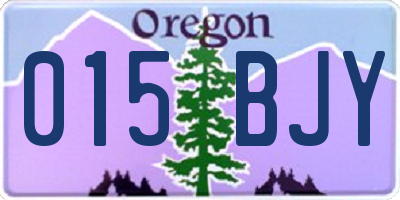 OR license plate 015BJY