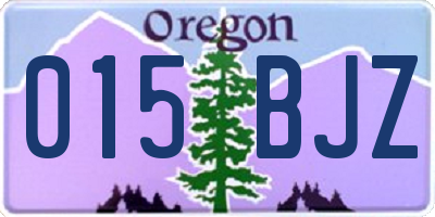 OR license plate 015BJZ