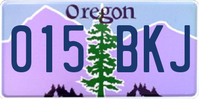 OR license plate 015BKJ