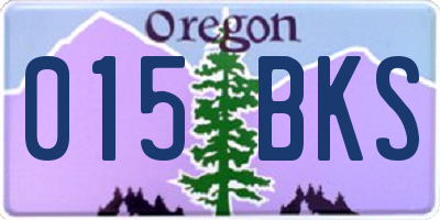 OR license plate 015BKS
