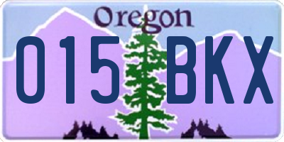 OR license plate 015BKX