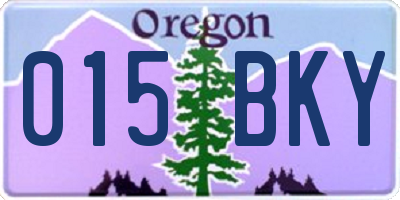 OR license plate 015BKY