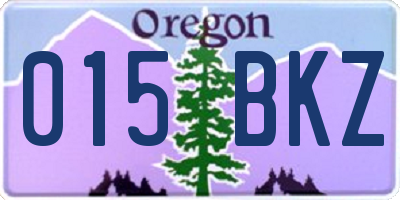 OR license plate 015BKZ