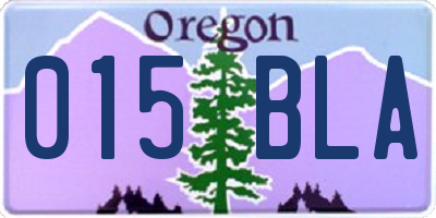 OR license plate 015BLA