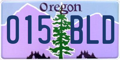OR license plate 015BLD
