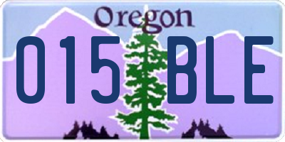 OR license plate 015BLE