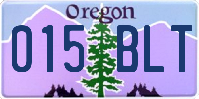 OR license plate 015BLT