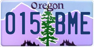 OR license plate 015BME