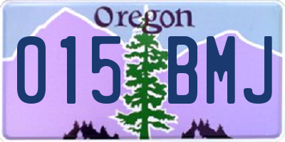 OR license plate 015BMJ
