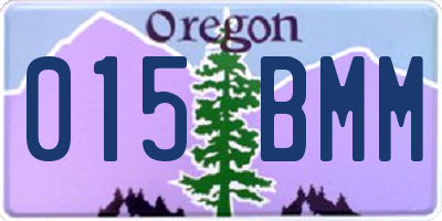 OR license plate 015BMM