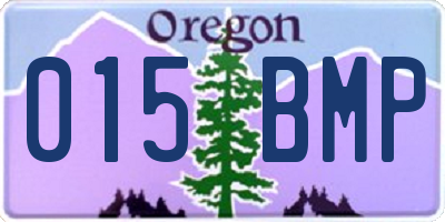 OR license plate 015BMP
