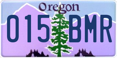 OR license plate 015BMR